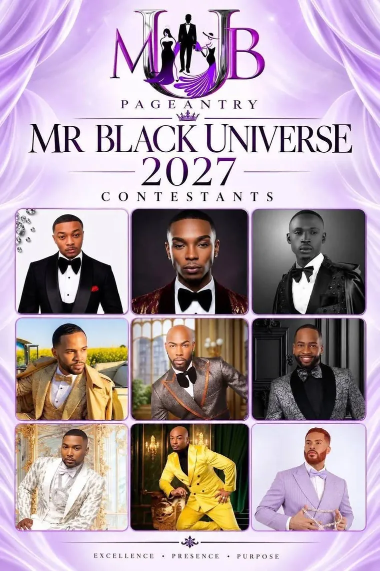 Mr Black Universe 2027 contestants poster